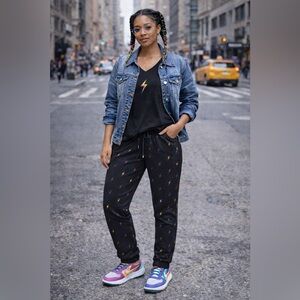 Drill Clothing Co. Rainbow Lightning Print Joggers | Fit S/M